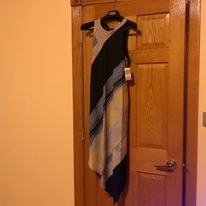 Rachel Roy Asymmetric Printed Cocktail Dress